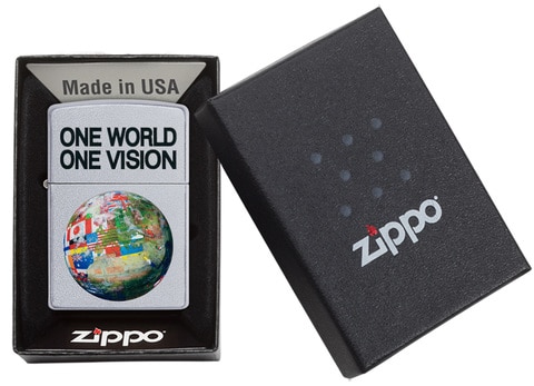 Zippo Lighter Model 205 Ci412371 World Design