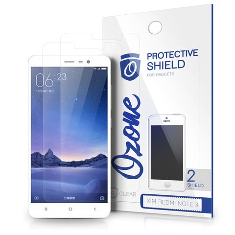Ozone - Xiaomi Red Mi Note 3 Crystal Clear HD Screen Protector Scratch Guard (Pack of 2)