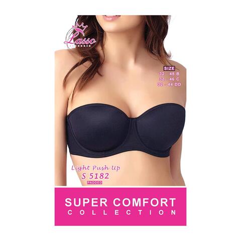 Buy Lasso 5182 Padded Bra - Size 36 - Black Online - Shop Fashion