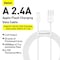 Baseus Superior Series USB to Lightning-Fast Charging Cable Data Transfer 2.4A for iPhone 13 12 11 Pro Max Mini XS X 8 7 6 5 SE iPad and More (1M) White