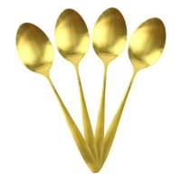 Home Deco Factory M8 Gold Plated Inox Effect Cutlery Set 16 PCS