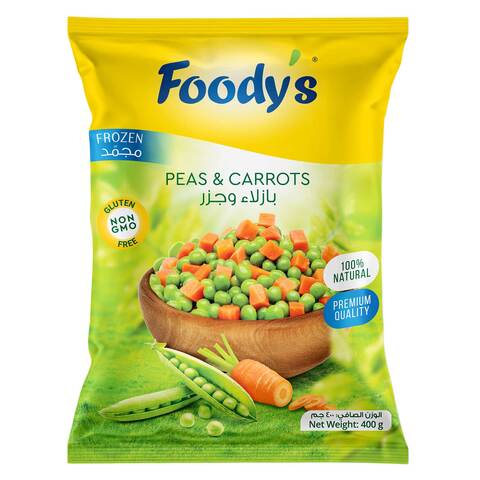 Buy Foodys Frozen Peas  Carrots 400g in Saudi Arabia