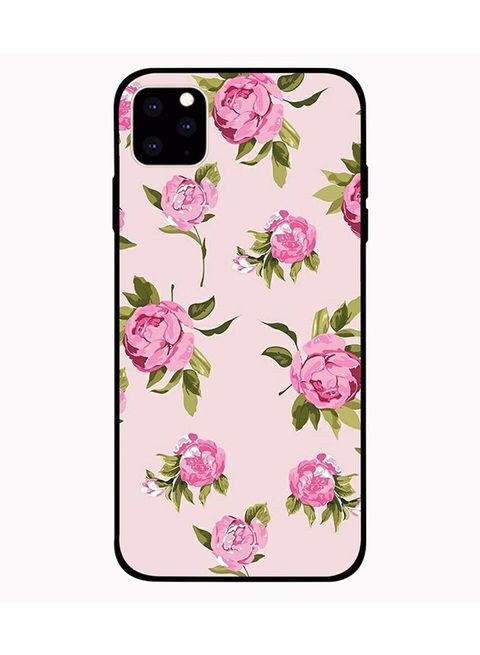 Theodor - Protective Case Cover For Apple iPhone 11 Pro Max Hand Painting Pink Flower