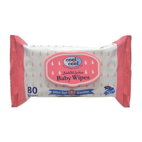 Cool &amp; cool baby wipes pack 80 wipes