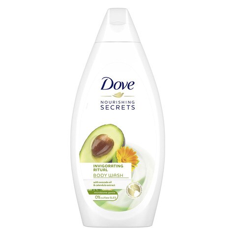 Dove Nourishing Secrets Invigorating Ritual Body Wash With Renew Blend technology Avocado Oil and Calendula Extract With &frac14; moisturising cream 500ml