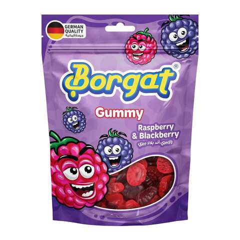 Borgat Gummy Raspberry &amp; Blackberry 80g Stand-up Pouch