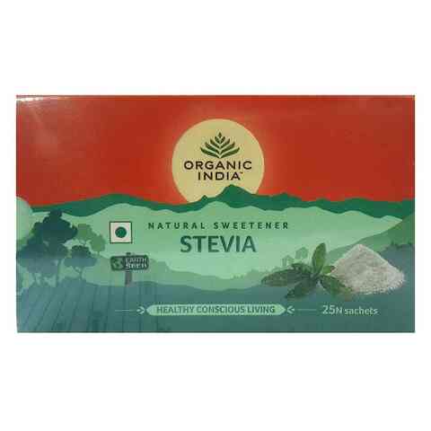 Organic India Natural Sweetener Stevia 25 Sachets