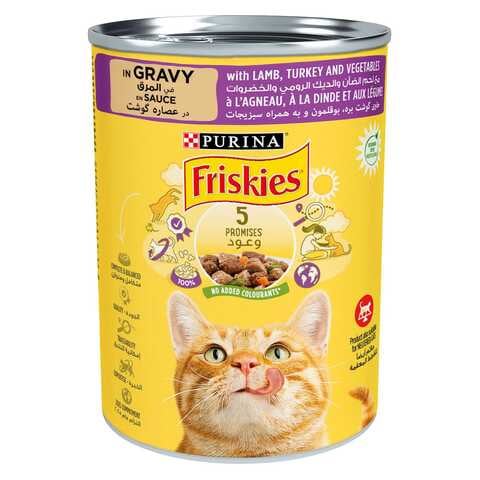 Purina Friskies Wet Cat Food Lamb Turkey And Vegetables In Gravy 400g