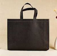 Red Dot Gift 50-Packed Black Reusable Tote Bag With Handles H35*45 * 12cm Non-Woven Shopping Bags ( Black, H35*45 * 12cm)
