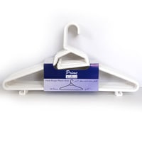 Prime Plastic Cloth Hanger White 42cm 10 PCS