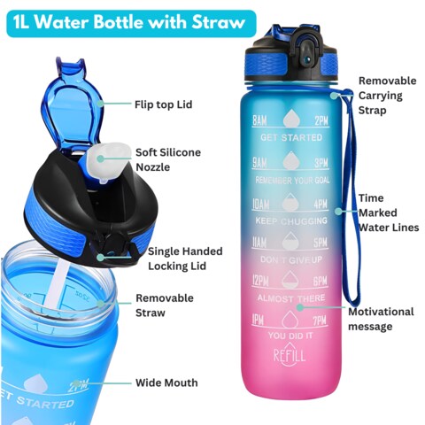 Flip top sports store bottle