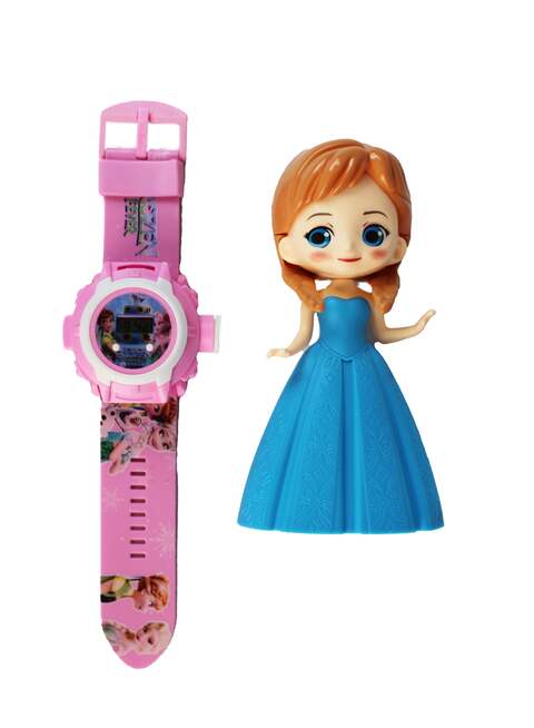 Buy Generic Kids Watch And Frozen Doll Anna Toy Online - Shop