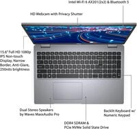 Dell Business Laptop Latitude 5520, 15.6&amp;quot; FHD IPS Anti-Glare Display, Intel Core i5-1145G7, 32GB RAM, 1TB SSD, Webcam, Backlit Keyboard, Wi-Fi 6, Thunderbolt 4, Windows 11