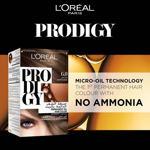 L&#39;Oreal  Paris Prodigy Ammonia Free Permanent Oil Hair Colour 6.0 Dark Blonde
