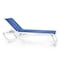 كرسي الشمس موديل HZ150 قياس 70 × 194 سم لون أزرق و أبيض