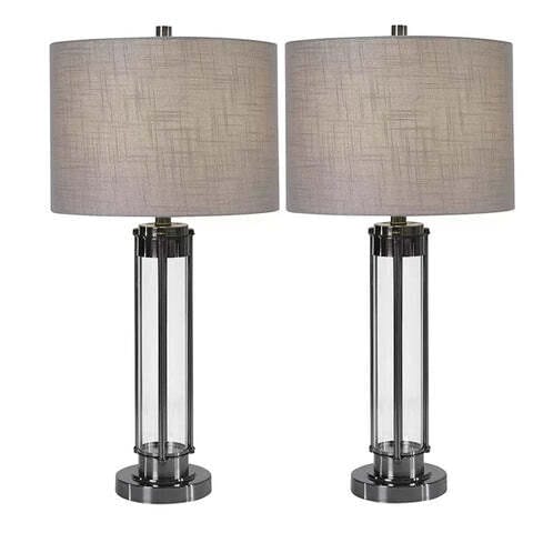 All glass store table lamp