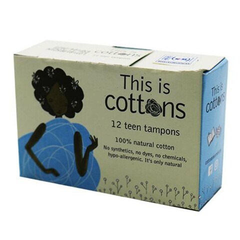 Cottons 100% Teens Mini Tampons 12 pcs