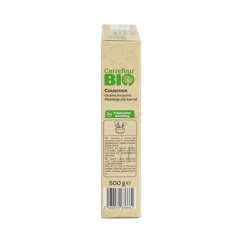 Carrefour Bio Organic Couscous Grains Medium 500g