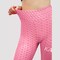 Kidwala Greek Patterned Leggings - High Waisted Workout Gym Yoga Bubble Texture Pants for Women (Large, Pink)