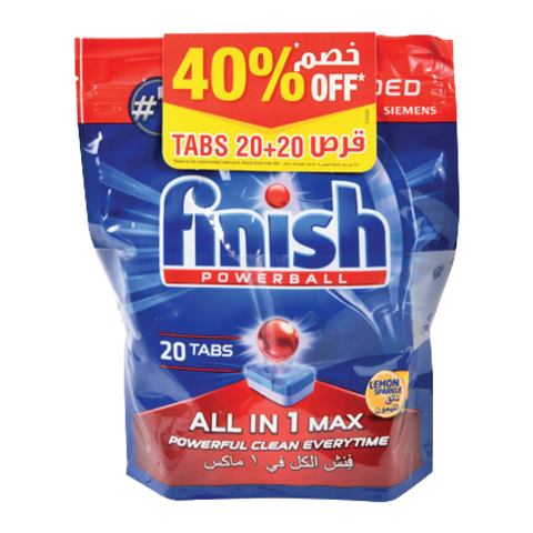 FINISH® Powerball Dishwasher Tabs, Fresh Scent, 20/Box R