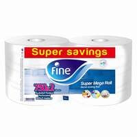 Fine Jumbo Tissue Rolls White 750 Sheets 2 Rolls