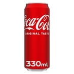 Buy Coca-Cola Original Taste Carbonated Soft Drink Can 330ml in UAE