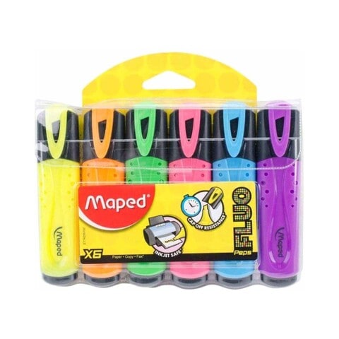 Maped Fluo Classic Highlighter Multicolour 6 PCS