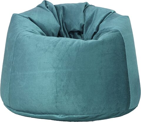 Luxe Decora Soft Suede Velvet Bean Bag With Filling (XL, Teal Blue)