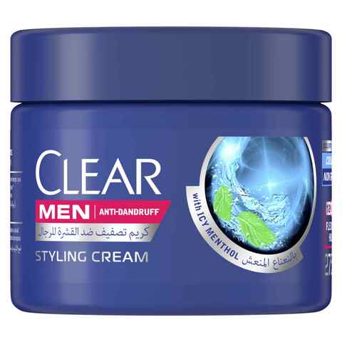 Buy Clear Men Soft Styling Cream For Casual Hair Styling, Cool Sport  Menthol To Style Your Hair Without Dandruff Worries, 275ml Online - Shop  Beauty & Personal Care on Carrefour UAE