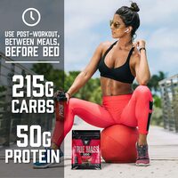 Bsn True-Mass Weight Gainer, Muscle Mass Gainer Protein Powder, Strawberry Milkshake, 10.25 Pound