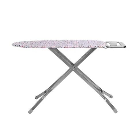 Heat Resistant Cover Mesh Ironing Board with Steam Iron Rest, 91x30cm   Iron Board with Adjustable Height &amp; Lock System   Non-Slip Feet &amp; Foldable Legs