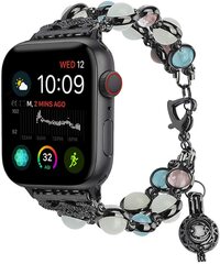 Aiwanto Apple Watch Band Ladies Apple Watch Strap Chain Bracelet for Women&#39;s Watch Band  Compatible with iWatch Series5 Series4 Series3 S2 S1 (Black, 38mm/40mm)