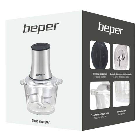 Beper Chopper Glass Container 1.5L 500W