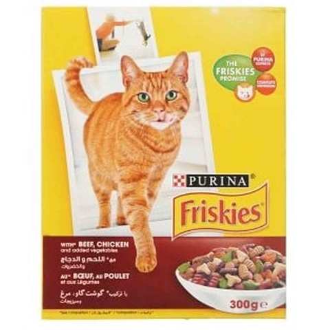 Friskies Cat Food Beef And Chicken And Vegetable 300 Gram