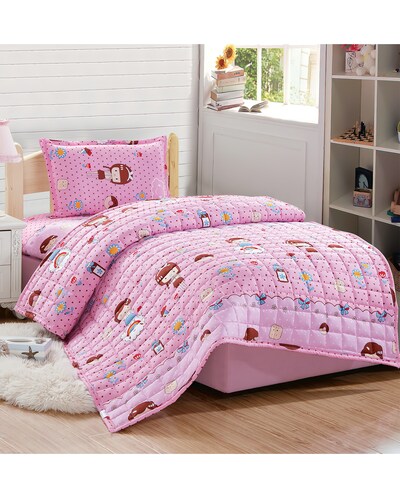 Sleep Night 3 Pieces Kids Medium Filling Printed Comforter Set, Single Size  160 X 210cm Bedding Set For Girls And Boys, MultiColor