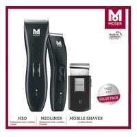 Moser Trio Kit Professional Cord/Cordless Hair Clipper, Beard Trimmer &amp; Shaver