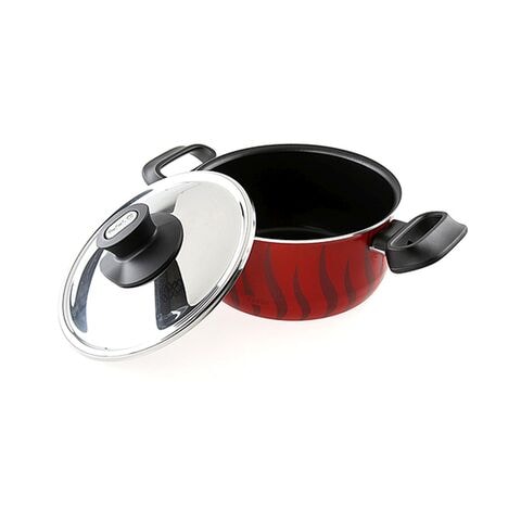 Tefal Tempo Flame Casserole With Lid Red 28cm