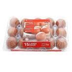 Buy Carrefour Fresh Brown Eggs 15 Pieces in Kuwait
