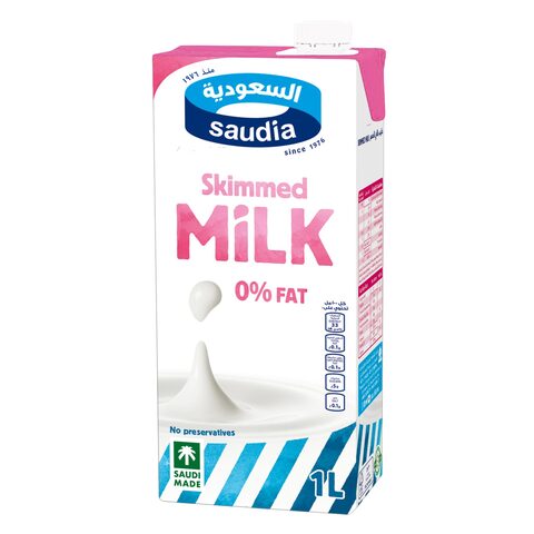 Saudia Long Life Skimmed Milk 1L