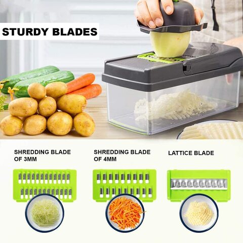 14 in 1 Food Vegetable Slicer Salad Fruit Peeler Cutter Dicer Chopper  Kitchen.