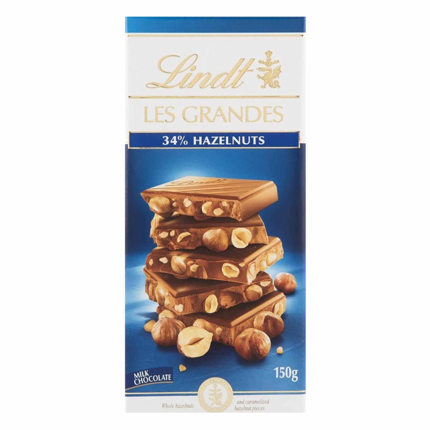 Buy Lindt Les Grandes Milk Hazelnut Chocolate 150g Online Shop Food