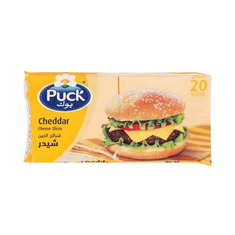 Puck Cheddar Cheese Slices 400g