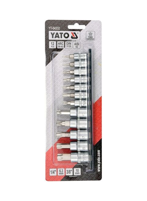 Buy 12 Piece Torx With Security Socket Bit Silver Online Shop