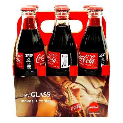 Coca-Cola Carbonated Soft Drink Non-Returnable Bottle 290ml Pack of 6