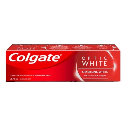 كولغيت أوبتيك وايت سباركلينغ معجون أسنان مبيض 75 ملل - أبيض