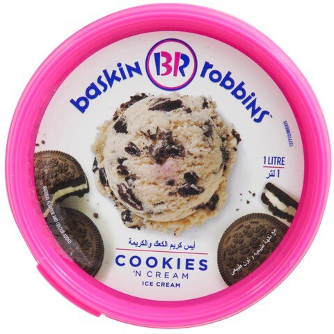 Baskin Robins Cookies N&#39; Cream Ice Cream 1L