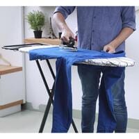 Vibgyor Ironing Board with Cotton Cover, 8mm Pad, Mesh    Steel Frame   Iron Board with Cover Pad   Home Laundry Room Or Dorm Use   Adjustable Height