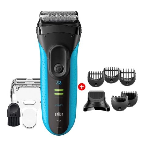 Braun Shaver 3040 Rechargeable Fully Washable with New Microcomb Technology 45 Min Running Time