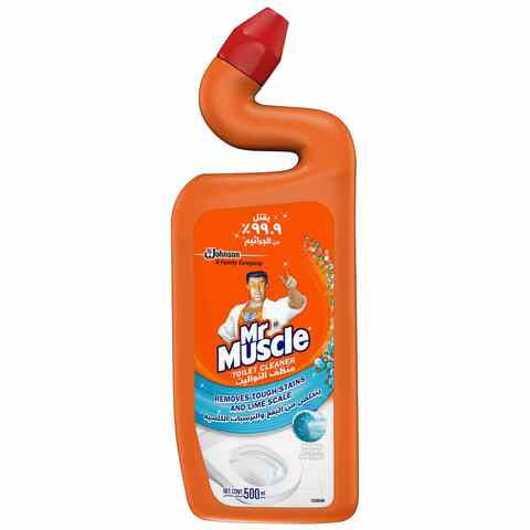 Mr Muscle Toilet Cleaner Removes Though Stains and Lime Scale Marine 500ml