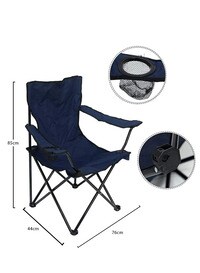 ALSAQER-Camping Chair/Picnic chair/Out Door Chair  Hand Support with Cup Holder with Carry Bag(Dark Blue)
